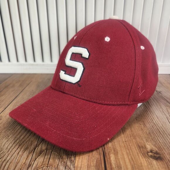 Zephyr Stanford Cardinal Fitted Sz 7 3/8 Baseball Hat Cap Maroon Red College - Picture 1 of 9